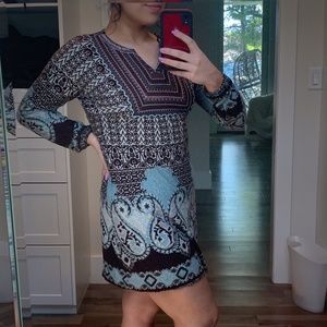 Tricot Knit Aqua Dress by Papillon